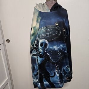 Jack Skellington Nightmare Before Christmas Journey To Halloween Town Hoodie XXL